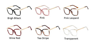 Eyeglasses Square glasses woman  fashion Clear lens Optical glasses frame women Metal Legs female oculos