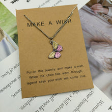 Load image into Gallery viewer, Korean Blue Gradient Butterfly Necklace for Women Girls Silver Color Butterflies Pendant Choker Necklaces Jewelry Gift