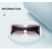 Load image into Gallery viewer, 2022 Oversized Square Rimless Sunglasses Women Brand Designer Flat Siamese Sun Glasses Female Eyewear Travel Gafa de sol