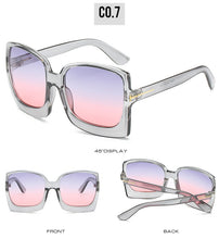 Load image into Gallery viewer, New Fashion Oversized Women Sunglasses Brand Designer Plastic Female Big Frame Gradient Sun Glasses UV400 gafas de sol mujer