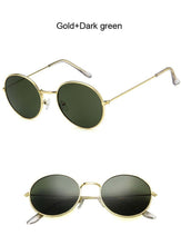 Load image into Gallery viewer, 2022 Retro Round Yellow Sunglasses Women Brand Designer Sun Glasses For Female Male/man Alloy Mirror Oculos De Sol