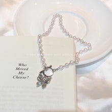 Load image into Gallery viewer, Fashion Beaded Pearl Necklace Women Cute Gold silver color Double Layer Chain Pendant Choker Korean Jewelry 2020 wholesale
