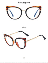 Load image into Gallery viewer, Cat Eye Anti Blue Light Optical Glasses Women Prescription Myopia Eyeglass Frame Ladies Clear Computer Glasses