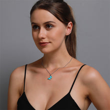 Carica l'immagine nel visualizzatore di Gallery, Korean Blue Gradient Butterfly Necklace for Women Girls Silver Color Rainbow Butterflies Pendant Choker Necklaces Jewelry Gift