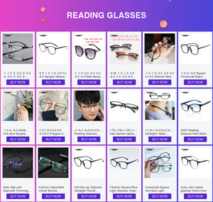 Women's  Fashion Eyeglasses Frame Oversized Cat Eye Glasses Frame Clear Lens Eyeglass Black Frame  Reading Glasses UV400
