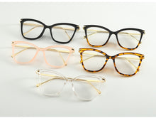 Load image into Gallery viewer, Sexy Red Eyeglasses Frame Women Cat Eye Glasses Clear Lens Sunglasses Frame Fashion Spectacles Oversized Eyewear Metal Legs