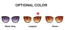 Load image into Gallery viewer, Vintage Cat Eye Sunglasses Women Fashion Brand Designer Sunglasses Female Sexy Leopard Cateyes Black Gradient Oculos De Sol