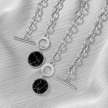 Carica l&#39;immagine nel visualizzatore di Gallery, Minimalist Casual Neck Chain Necklaces for Women Round Marble Pendants Hiphop Female Fashion Jewelry Necklace Naszyjnik