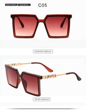 Load image into Gallery viewer, New Square Sunglasses Women Vintage Letter Frame Sun Glasses Luxury Brand Design Classic Shades Driving UV400 Gafas Oculos