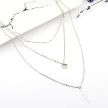 Load image into Gallery viewer, Multilayer Necklaces &amp; Pendants For Women Gold/Silver Color Long Chain Female Pendant Necklace Fashion Jewelry Collier Femme
