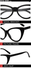 Carica l&#39;immagine nel visualizzatore di Gallery, Cat Eye Glasses Frame Women Brand Designer Optical Eyeglasses Ladies Fashion Retro Clear Glasses