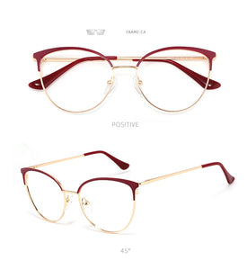 Cat Eye Round Decorative Glasses Optical Female Computer Prescription Eyewear For Myopia Reading Retro Women's Eyeglasses Frames