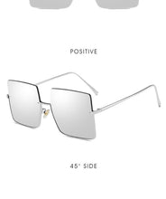 Load image into Gallery viewer, 2022 Sunglasses Women Luxury Sun Glasses For Women Glasses Retro Brand Square Sunglasses Women Metal Half Frame Eyewear