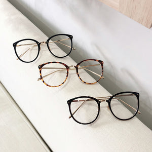 2022 New Optical Glasses Frame Women Men Retro Round Oversized Eyeglasses Frames Fashion Metal Spectacles Clear Lenses Glasses