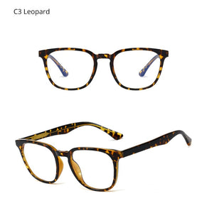 Ralferty Retro Transparent Glasses Women's Square TR90 0 Diopter Prescription Myopia Optic Frames Anti Blue Light Glasses