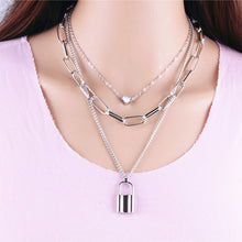 Load image into Gallery viewer, Fashion Chain Pearl Necklace For Women Baroque Pearl Metal Charm Pendants Necklaces Choker Snake Chain Jewelry Gold Silver Color