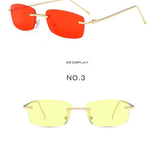 Load image into Gallery viewer, Rimless Sunglasses Women Small Frame Square Sun Glasses Women Luxury Brand Designer Sunglasses for Women Gafas De Sol