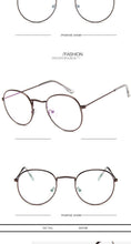 Load image into Gallery viewer, 2022 Glasses Frame Women Luxury Round Eyeglasses Frames Vintage Brand Designer Okulary Blue Light Eyewear Gafas De Mujer
