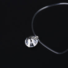 Carica l&#39;immagine nel visualizzatore di Gallery, New Personality Fashion Square Imitation Pearl Crystal Zircon Necklace Invisible Transparent Fishing Line Necklace Women
