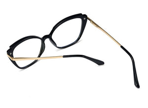 Plastic Titanium Anti Blue Glasses Frames Cat Eye Women Optical Fashion Computer Glasses