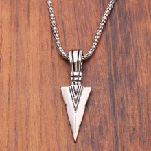 Load image into Gallery viewer, New Fashion Arrow Necklace for Men Black Metal Punk POP Cross Pendant Necklace Trendy Simple Chain Jewelry Gift collar hombre