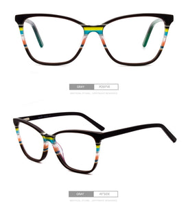 Eyeglasses Frames New Fashion Italy Designer Glasses Women Men Gray Red Brown Colorful Acetate Optical Eyewear  G86