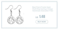 Carica l&#39;immagine nel visualizzatore di Gallery, Collana con mappa del mondo Ciondolo con mappa in oro Girocollo con mappa del mondo Girocollo con stella Crescent Moon Collane per donna Gioielli Boho multistrato 