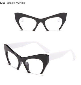 Retro Women Half Frame Cat Eye Glasses Frames Fashion Optical Frame