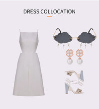 Load image into Gallery viewer, Fashion Rimless Cloud Shape Sunglasses with Lightning Pendant Women Luxury Funny Sun Glasses Shades UV400 Brand Designer SG028