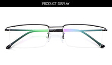 Load image into Gallery viewer, Gmei Optical Ultralight Business Men Titanium Alloy Glasses Frame Square Eyewear Flexible Temple Legs IP Electroplating Y2533