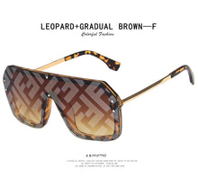 Load image into Gallery viewer, 2022 Oversized Square FF Sunglasses Women's Men Luxury Brand Fashion Flat Top One Piece Sun Glasses Men Gafas Shade Mirror UV400