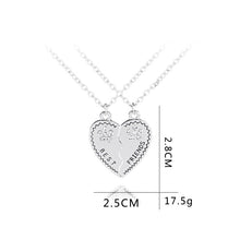 Carica l&#39;immagine nel visualizzatore di Gallery, Fashion Best Friends Honey Love Couple Pendant Necklace 2 Pcs/ Set Rainbow Broken Heart BFF Good Friends Friendship Jewelry Gift