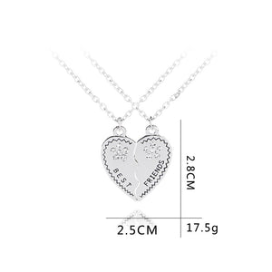 Fashion Best Friends Honey Love Couple Pendant Necklace 2 Pcs/ Set Rainbow Broken Heart BFF Good Friends Friendship Jewelry Gift
