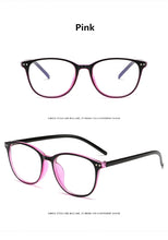 Load image into Gallery viewer, Plastic Vintage Eyeglasses Oval Myopia Blue Light Glasses Clear optical Computer Women Men Anti Blue Ray Glasses Frame