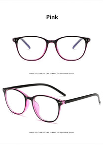 Plastic Vintage Eyeglasses Oval Myopia Blue Light Glasses Clear optical Computer Women Men Anti Blue Ray Glasses Frame