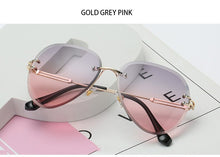 Load image into Gallery viewer, 2022 New Brand Designer Rimless Pilot Sunglasses Women Men Retro Dimond Cutting Lens Gradient Sun Glasses For Female UV400