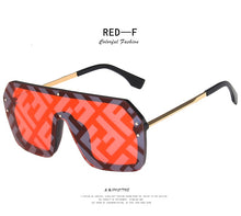 Load image into Gallery viewer, NEW Oversized FF Sunglasses 2022 Women Luxury Brand Fashion Flat Top One Piece Sun Glasses Men Gafas Shade Mirror UV400