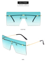 Load image into Gallery viewer, Oversized Rimless Sunglasses Fashion Women Metal Gradient Sun glasses Luxury Lady Sunglass Eyewear UV400 Shades gafas de sol