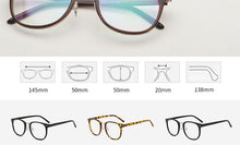 Load image into Gallery viewer, 2022 Glasses Frame Women Round Eyeglasses Women/Men Retro Glasses Frame Women Luxury Clear Lens Optical Spectacle Frame