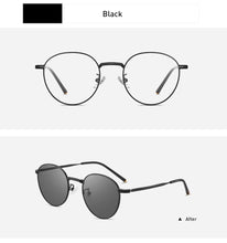 Load image into Gallery viewer, Anti Blue Light Glasses Women Titanium Frame Round Clear Computer Glasses Photochormic Optical Eyeglasses  New BF1820