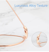 Load image into Gallery viewer, Gold Computer Glasses Frame Women Alloy Polygon Anti Blue Light Eyeglass Frames Fashion Myopia Prescription Eyewear 8005