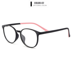 Gmei Optical Women Ultralight TR90 Round Glasses Frame Prescription Eyeglasses Myopia Optical Frames Female Eyewear M2069