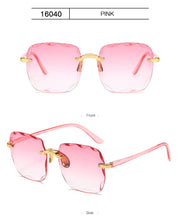 Carica l&#39;immagine nel visualizzatore di Gallery, Square Sunglasses Women Frameless Gradient Sun Glasses Women/Men Brand Designer Retro Pink Outdoor Lentes De Sol Mujer