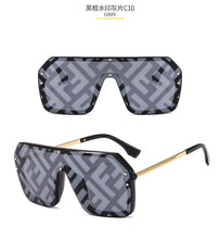 Load image into Gallery viewer, futuristic ff sunglasses women 2022 uv400 big rectangle fashion ff logo sunglasses oversized festival oculos de sol feminino