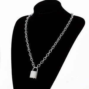 Multilayer Lock Chain Necklace Punk 2020 Padlock Key Pendant Necklace Women Girl Fashion Gothic Party Jewelry