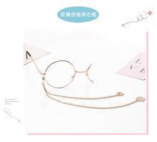 Load image into Gallery viewer, Lolita retro half-frame gear monocle student secondary element personalized glasses