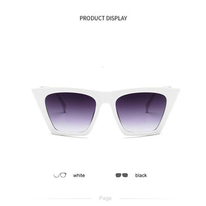 New Woman Men Occhiali da sole Cat Eye con montatura grande Occhiali quadrati personalizzati Occhi di gatto colorati Occhiali alla moda Occhiali retrò versatili UV400 