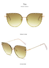 Load image into Gallery viewer, Oulylan Cutting Lens Sunglasses Women Brand Designer Gradient Shades Sun Glasses Ladies Vintage Metal Blue Pink Eyeglasses UV400