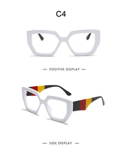 Load image into Gallery viewer, Fashion Polygonal Glasses Frame Women European And American Three-Color Frame Flat Glasses Men&#39;s Glasses Can Wear Myopia Glasses