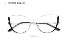 Load image into Gallery viewer, Clear Cat Eye Glasses Frame Women&#39;s Glasses Fake Prescription Round Glasses Female Myopia Eye Glasses For Beauty For PC